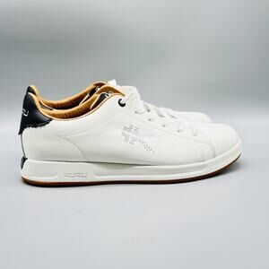 Kuru Shoes Womens 9 White Leather Sneakers Court Comfort Lace Up Trainers